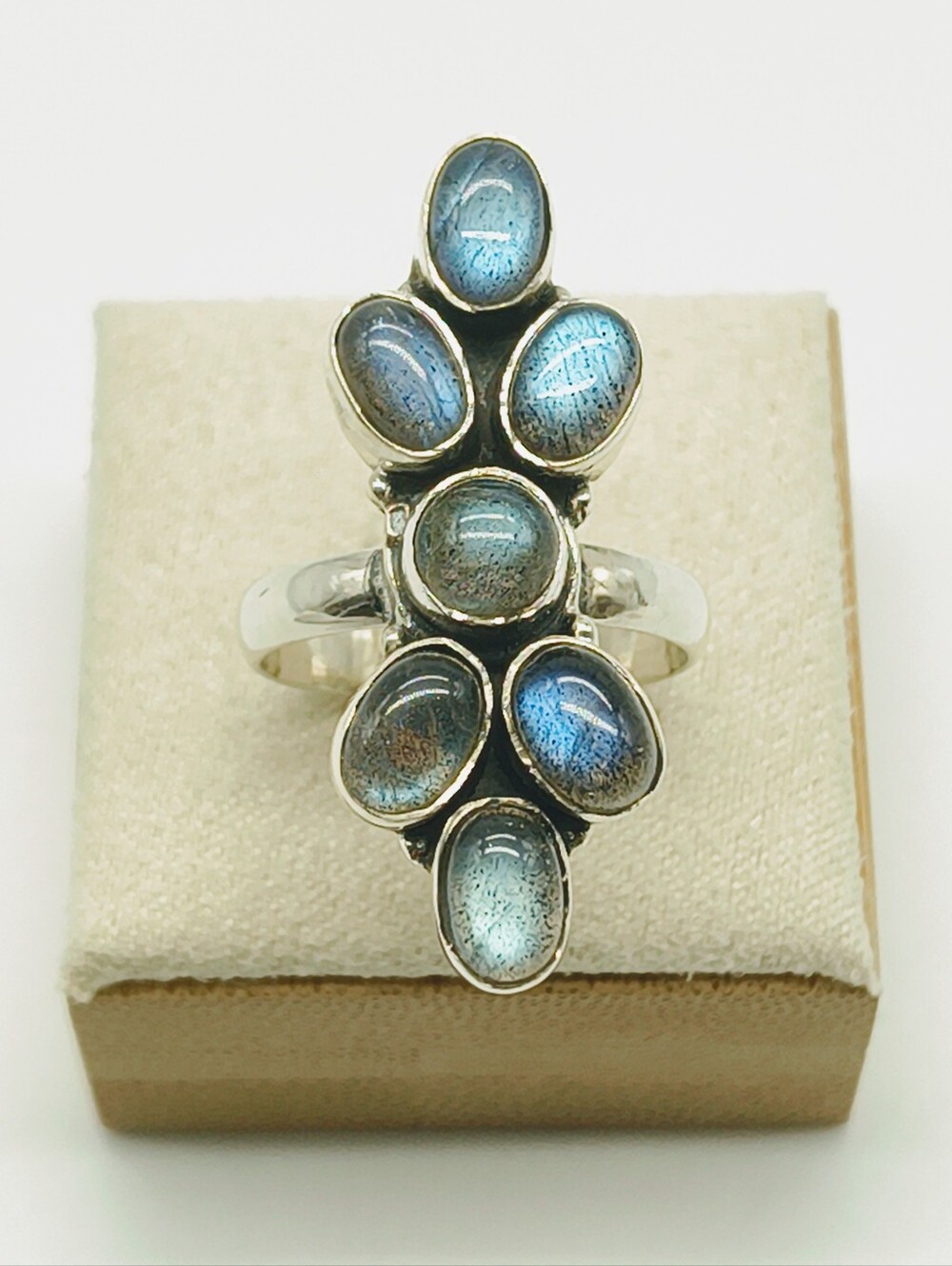 Sterling Silver Multi Stone Labradorite Ring